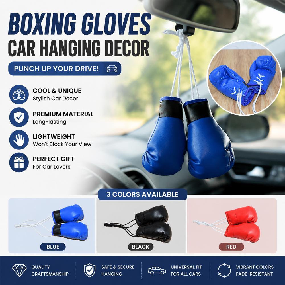 Leather Driving Glove - Mini Boxing Gloves Car Rearview Mirror