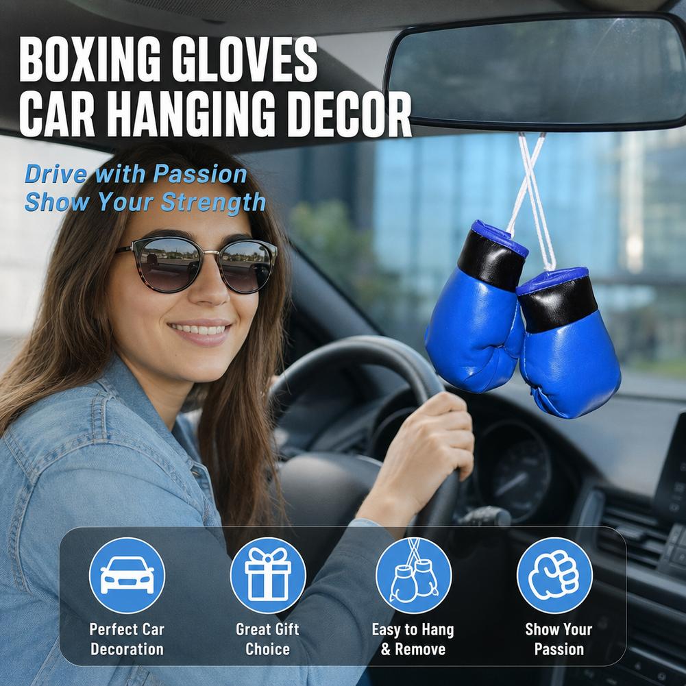 Mini Boxing Gloves Car Rearvie - Leather Driving Glove ulasan dan harga