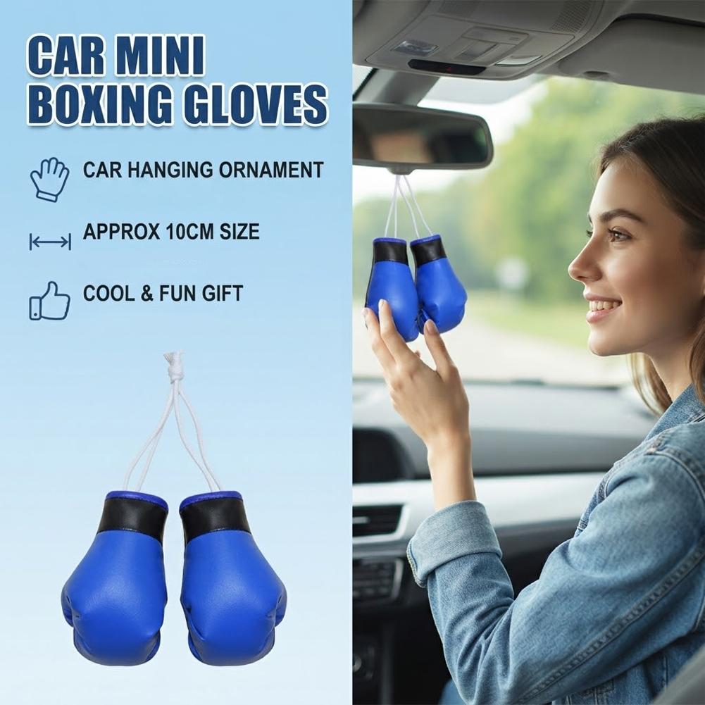 Mini Boxing Gloves Car Rearvie - Leather Driving Glove ulasan dan harga