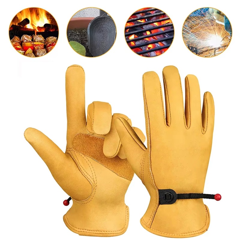 Leather Gloves Men Work Gloves - Leather Driving Glove ulasan dan harga
