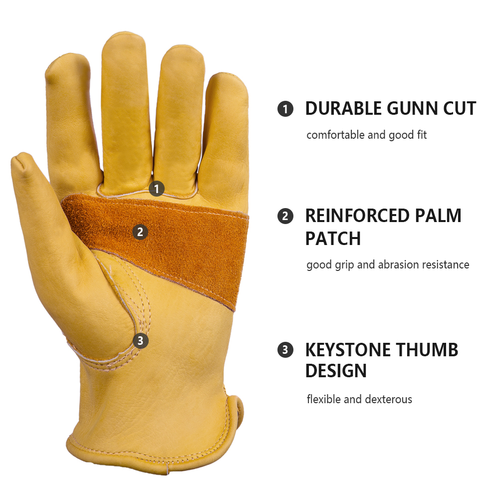 Leather Gloves Men Work Gloves - Leather Driving Glove ulasan dan harga