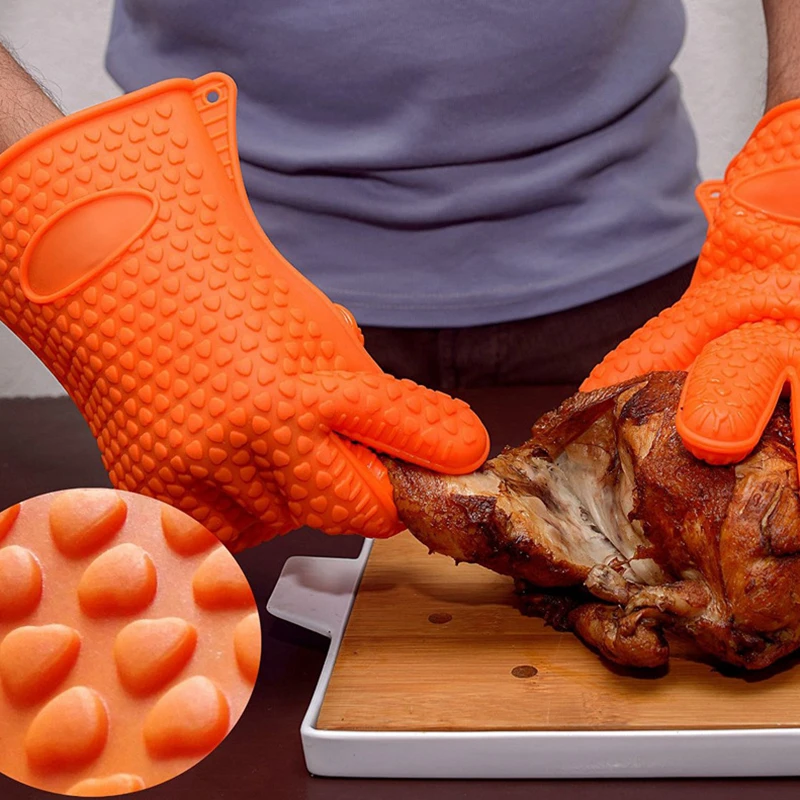 BBQ Silicone Grilling gloves B - Oven Mitt Silicone ulasan dan harga