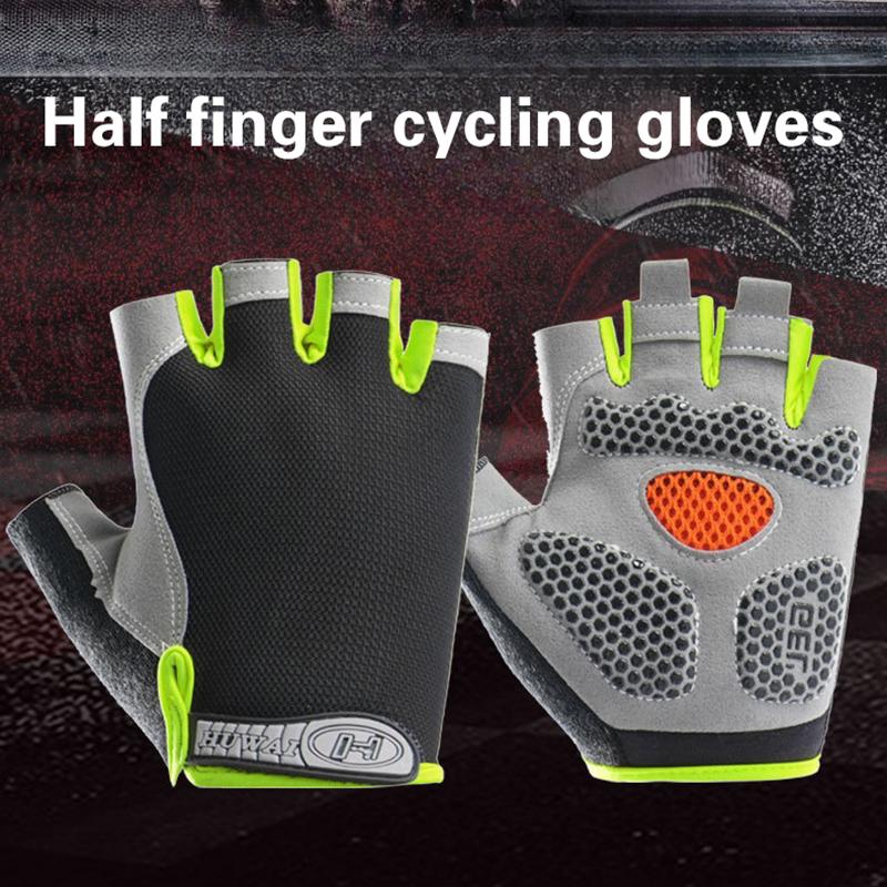 Unisex Half Finger Cycling Glo - Workout Glove Gym ulasan dan harga