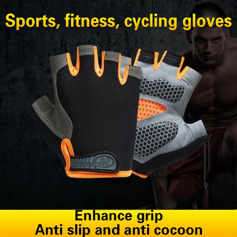 Unisex Half Finger Cycling Glo - Workout Glove Gym ulasan dan harga
